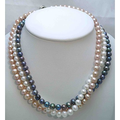 Collection of 3 Pearl Necklaces