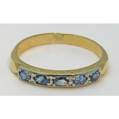Vintage Platinum & 18ct Gold Ring - Sapphires