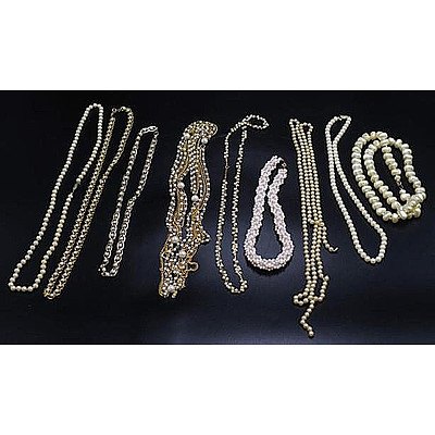 Collection of Faux Pearl Necklaces