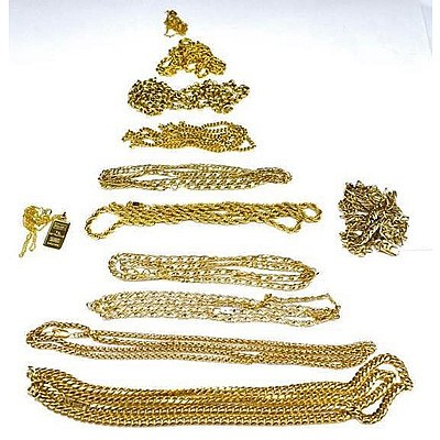 Collection of Gold-plated Chains