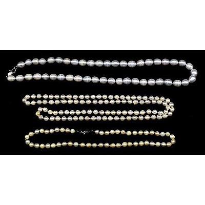 Collection of 3 Cultured Pearl Necklaces