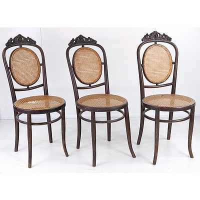 Six Fischel European Bentwood Chairs Circa 1900
