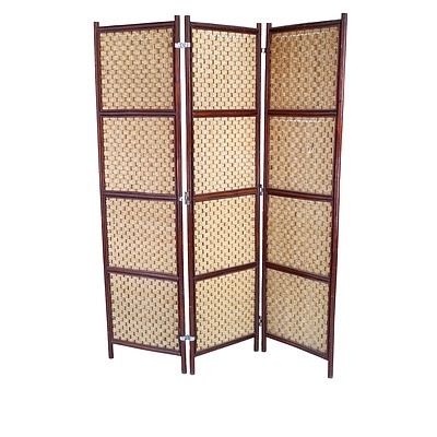 Wicker Threefold Privacy Screen