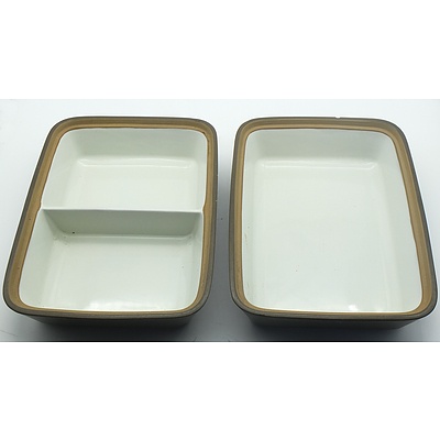 Two English Denby Covered Serving Dishes