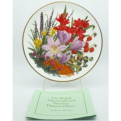 Six Franklin Mint Royal Horticultural Society Flower Plates