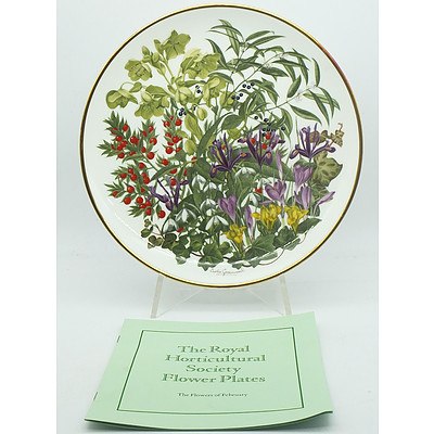 Six Franklin Mint Royal Horticultural Society Flower Plates
