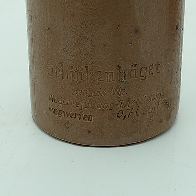 Vintage Schinken Hager Stoneware Bottle and Another Studio Stoneware Bottle