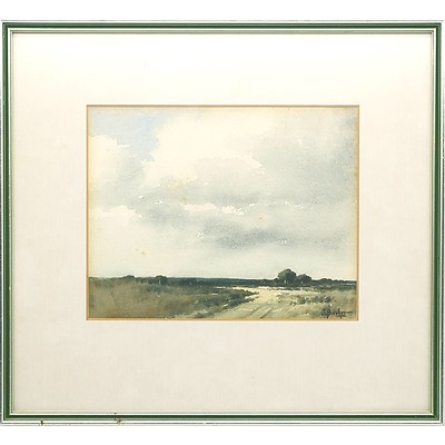 John Barker (1867-1943) Marsh Lands Watercolour