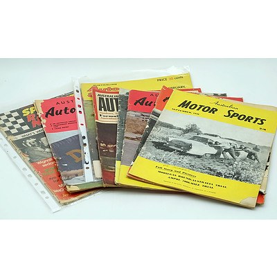 Large Group of 1940s - 1970s Motor Magazines Including Motorsports, Wheels and Sportscar World