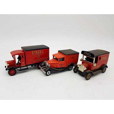 Matchbox & Days "P.M.G" Enfield, Ford & Other Model Cars - Lot of 3