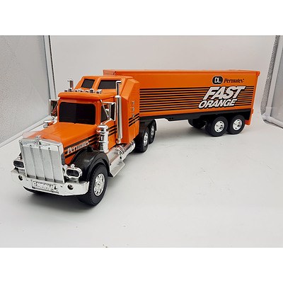 SLM 1998 Kenworth Fast Orange Truck & Trailer