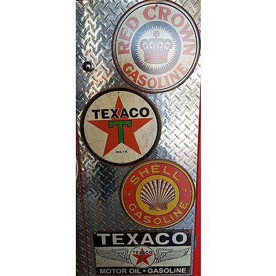 Red Crown Gasoline, Texaco, & Shell Reproduction Signs