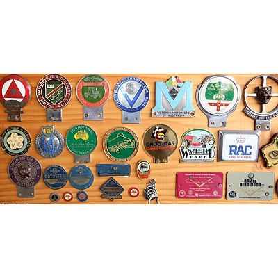 Large Group of Automotive Badges