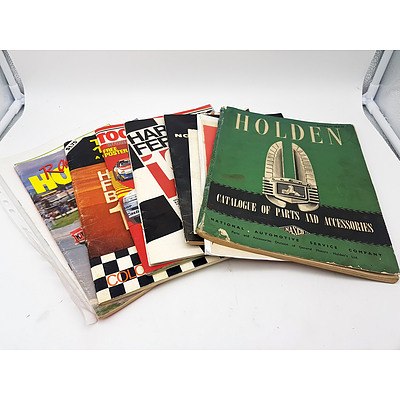 Original Holden Parts Catalogue and Assorted Other Holden Racing Magazines