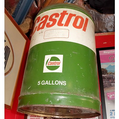 5 Gallon Castrol Oil Drum