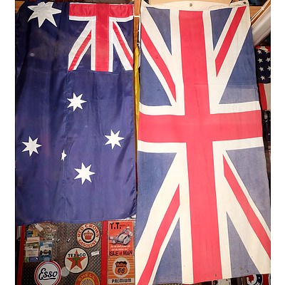 Group of Australian, American, German and More Flags