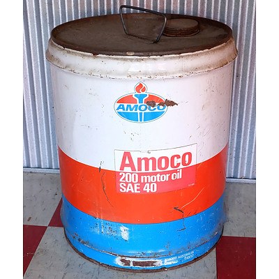 Vintage 10L Amoco Oil Drum