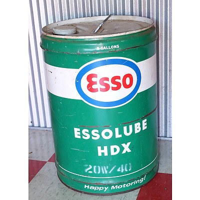 Vintage Esso 5 Gallon Oil Drum