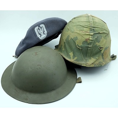 Two Helmets and a Beret