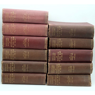 Eleven Volumes of The Official History of Australia in the War of 1914-18, Angus and Robertson 1921-1939