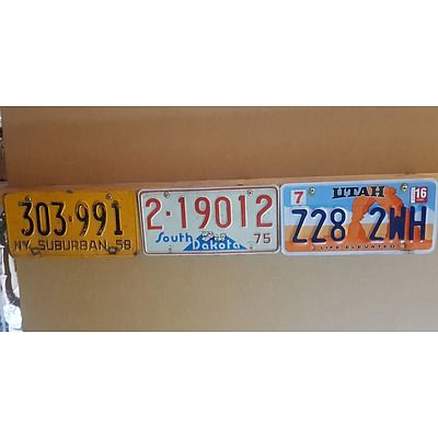 American and International Numberplates - Lot of Over 40