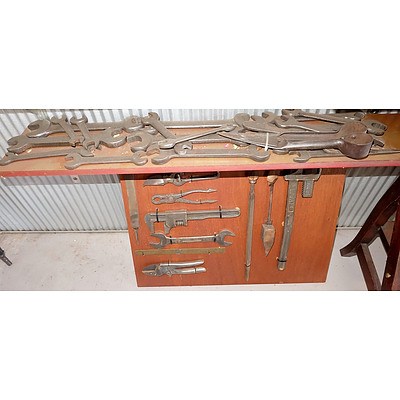 Group of Wrenches, Spanners, Shears and More