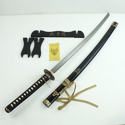 Replica Kill Bill Demon Katana Sword by Hattori Hanzo With Stand