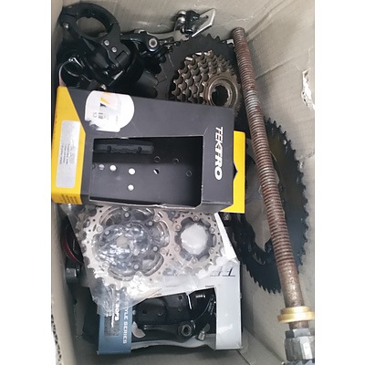 Bike Accesories - Assorted Lot Of Accesories & parts Including Bars, Locks, Sprockets & More.