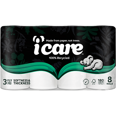 A crate of 100% recycled toilet paper - 1152 Rolls