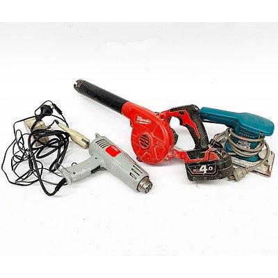 Three Hand Tools - Sander, Blower and Heat Gun