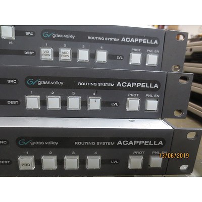 Grass valley 16X1 RCP Accappella Routing System - Lot of 3