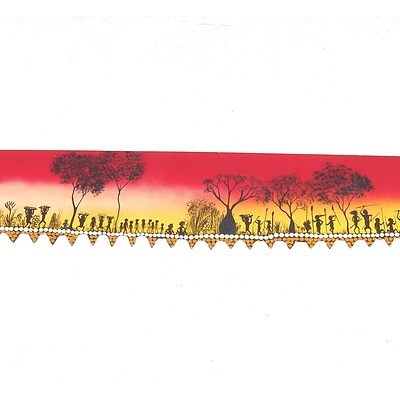 David Dunn (Wiradjuri Nation) Saw Blade Painting