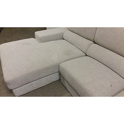 Contemporary Three Seater Chaise Lounge