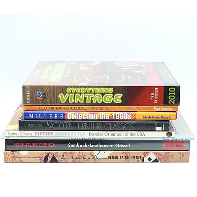 Eight Reference Books For Art Deco, Mid Century Modern and Vintage Furniture Including Everything Vintage, Decoration on a Budget and More