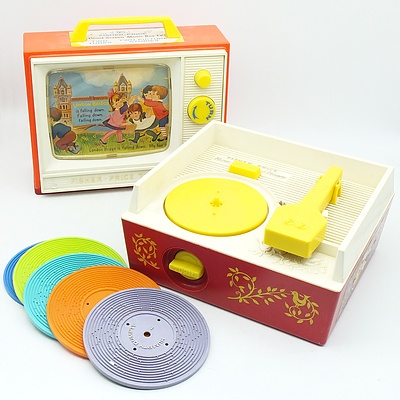 Fisher and Price Music Box Record Player, Giant Screen Music Box TV, Boxed Galaxy Robot Ranger II and More