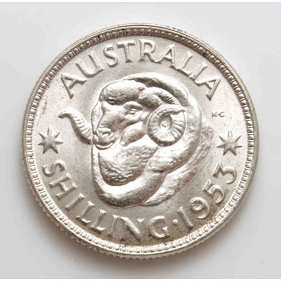 Australia Silver Shilling 1953