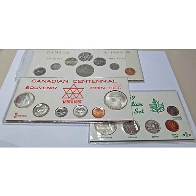 Canada Cased Coin Sets (x3)