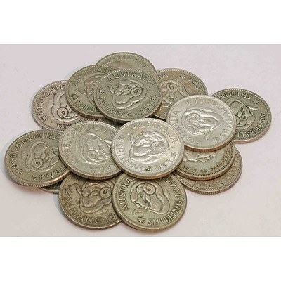 Australia Silver Shillings (x16)
