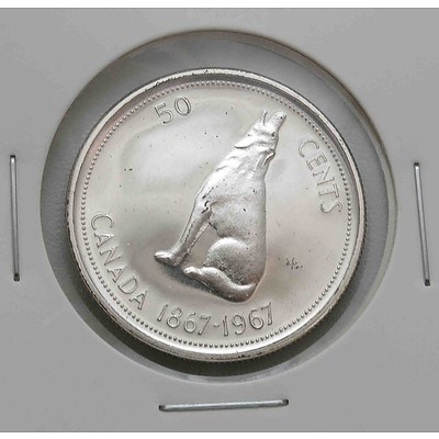 Canada Silver 50 Cents 1867-1967