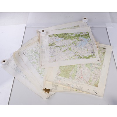 A Group of N.S.W. Topographical Maps 1977, including Peak Hill, Cooma and More