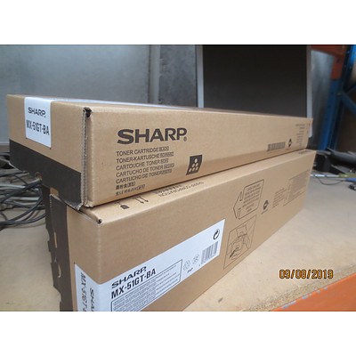 Sharp MX-51GT-BA Black Toner Cartridge - Lot of 3 RRP $300+