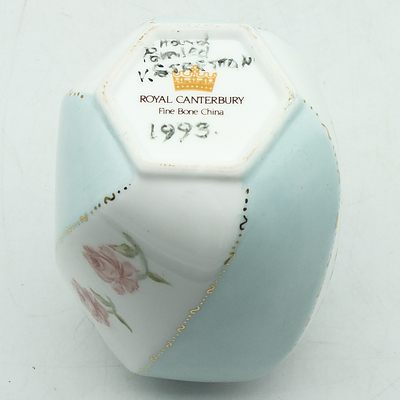 K. Strethan Hand Painted Royal Canterbury Fine Bone China Vase