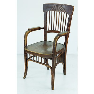 Three Continental Jugendstil Style Bentwood Chairs Circa 1905