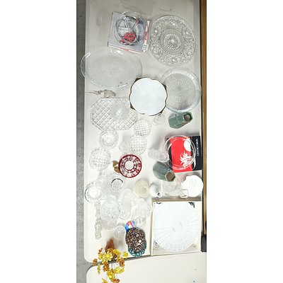 Large Group of Cut Crystal, Glass, Tableware and More