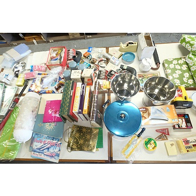 Large Group of Miscellaneous Items, Including Kitchenware, Car Parts, CD's and More