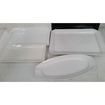 Ceramic and Melamine Platters - Lot of 26