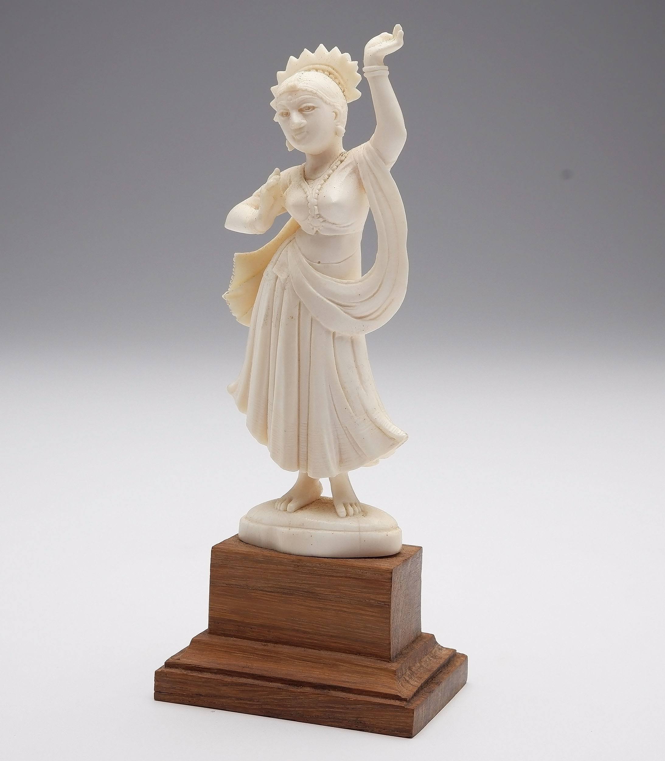 'Indian Carved Ivory Figure of Dancing Krishna, Early to Mid 20th Century'