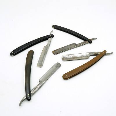 Four Boxed Cut Throat Razors Including Henckels and Bengal