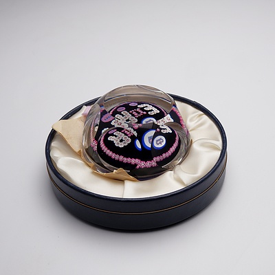 Whitefriars Limited Edition Millefiore Paperweight, Silver Jubilee Queen Elizabeth