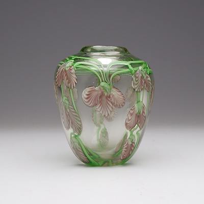 Art Deco Bohemian Art Glass Vase, Circa 1930's